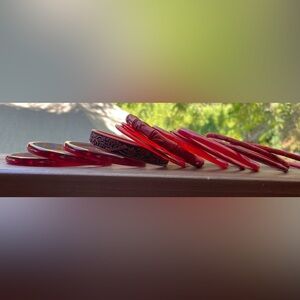 13 Red Bangle Bracelets